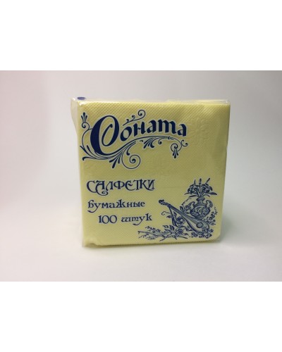 Салфетка Соната (пастель) 100шт/пач., 16 пач/упак