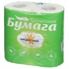 Туалетная бумага "Мягкий знак"Буквы" , 2 сл, 4 рул/пач (24)