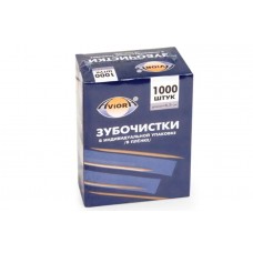 Зубочистки инд/упак. AVIORA,1000 шт, в бумаж., бамбук (30)